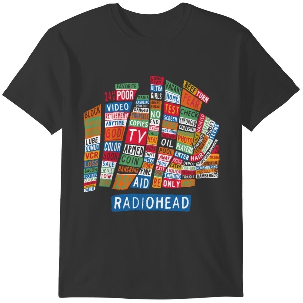 Radiohead Shirt 90S Tshirt Book Tee